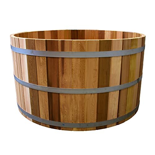 Economy Cedar Wood Soaking Hot Tub  Air to Water Heat Pump