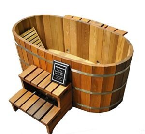 Japanese Wood Ofuro Soaking Tub for 2 – Wood Fired Heater Product Image